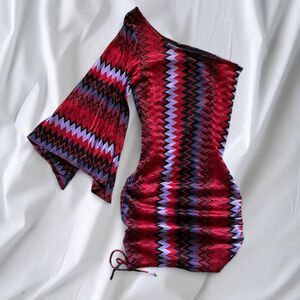 Chevron Y2K Dress